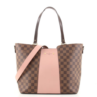 Louis Vuitton Jersey Handbag Damier with Leather