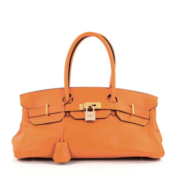 Hermes Birkin JPG Handbag Orange Clemence with Palladium Hardware 42