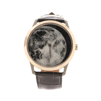 Hermes Slim d'Hermes Clair de Lune Quartz Watch Titanium and Alligator 39