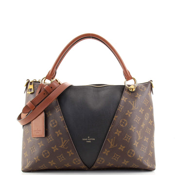 Louis Vuitton V Tote Monogram Canvas and Leather MM