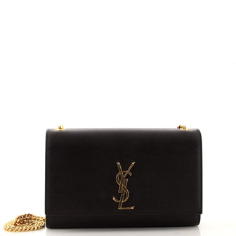 Saint Laurent Classic Monogram Crossbody Bag Grainy Leather Large