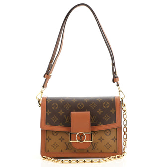 Louis Vuitton Dauphine Shoulder Bag Reverse Monogram Canvas MM