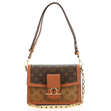 Louis Vuitton Dauphine Shoulder Bag Reverse Monogram Canvas MM