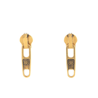 Balenciaga Zip Drop Earrings Metal