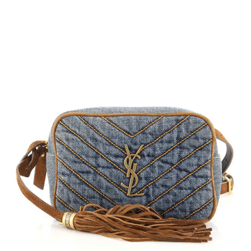 Saint Laurent Lou Belt Bag Matelasse Denim
