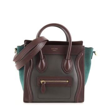Celine Tricolor Luggage Bag Leather Nano
