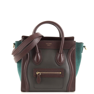 Celine Tricolor Luggage Bag Leather Nano