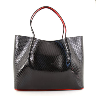 Christian Louboutin Cabarock Tote Jurassic Embossed Patent Large