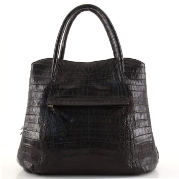Nancy Gonzalez Front Pocket Tote Crocodile Large
