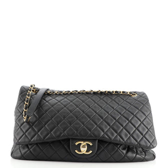 Chanel Airlines CC Flap Bag Quilted Calfskin XXL