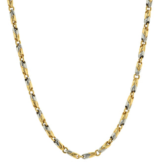 Bvlgari Passo Doppio Necklace 18K Yellow Gold and Stainless Steel