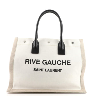 Saint Laurent Rive Gauche Shopper Tote Canvas Small