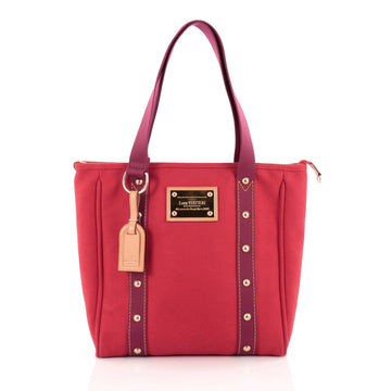 Louis Vuitton Antigua Tote Canvas MM Red