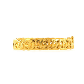 Chanel Vintage Interlocking CC Chain Bangle Bracelet Metal