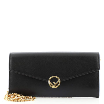 Fendi F is Fendi Continental Chain Wallet Leather
