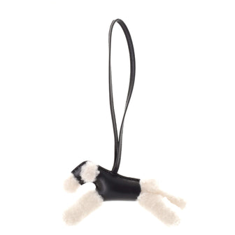 Hermes Budy Bag Charm Shearling and Leather