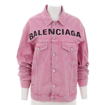 Balenciaga Women's Logo Oversized Jacket Denim