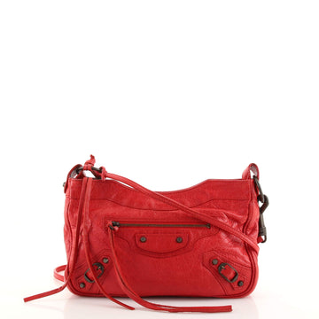 Balenciaga Hip Classic Studs Crossbody Bag Leather
