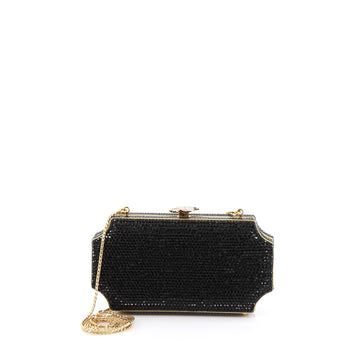Judith Leiber Minaudiere Crystal Small Black