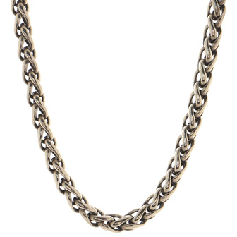 David Yurman Wheat Chain Necklace Sterling Silver with 14K Yellow Gold 8-10mm