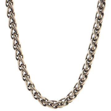 David Yurman Wheat Chain Necklace Sterling Silver with 14K Yellow Gold 8-10mm