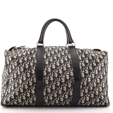 Christian Dior Vintage Trotter Boston Bag Diorissimo Canvas Large