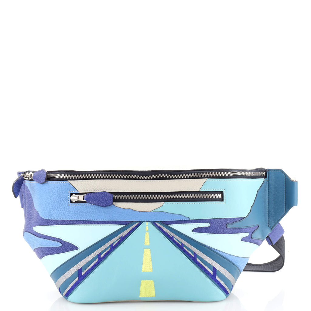 Hermes Endless Road Cityslide Belt Bag Togo with Swift and Clemence GM Blue  16368812
