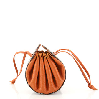 Goyard Drawstring Coin Pouch Coated Canvas and Leather