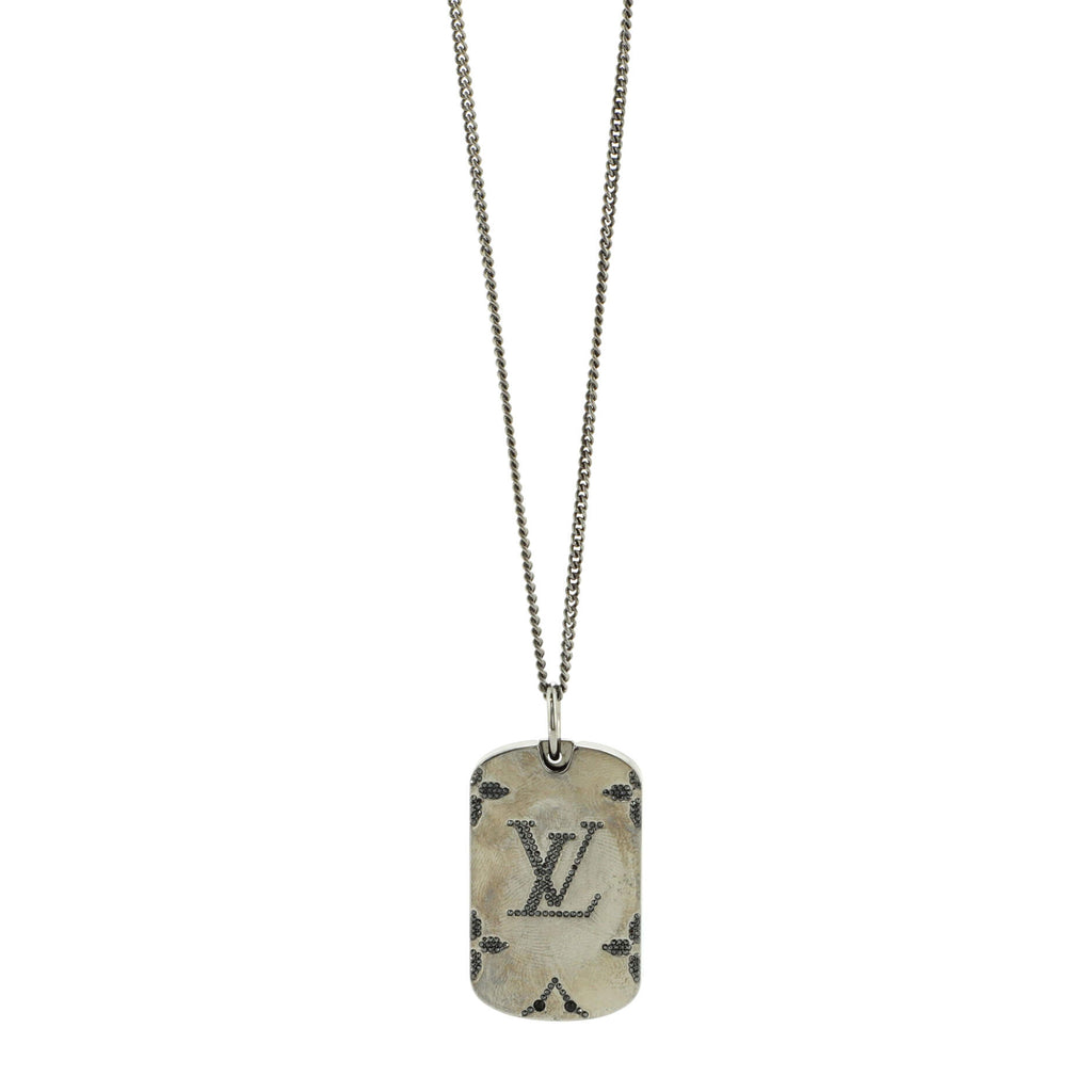 Crystal LV Pendant Necklace
