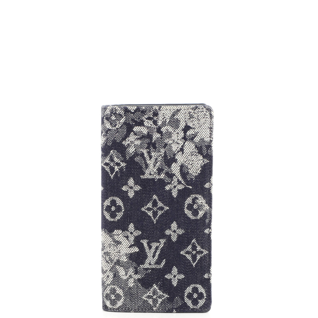 Louis Vuitton, Bags, Louis Vuitton Brazza Wallet Monogram Tapestry Canvas  Blue