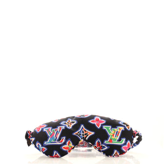 Louis Vuitton Sleeping Mask and Pouch Limited Edition Printed Monogram Silk