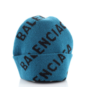 Balenciaga Logo Beanie Wool