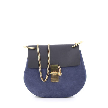 Chloe Drew Crossbody Bag Leather and Suede Small