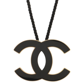 Chanel Giant CC Choker Necklace Cord with Metal and Enamel