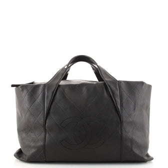 Chanel All Day Long Tote Chevron Leather Large