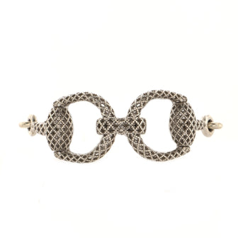 Gucci Horsebit Chain Bracelet Diamante Sterling Silver Large