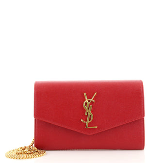 Saint Laurent Uptown Chain Wallet Leather