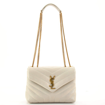 Saint Laurent LouLou Shoulder Bag Matelasse Chevron Leather Small