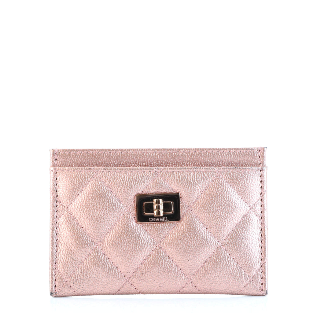 CHANEL Caviar Quilted Card Holder Red 372651