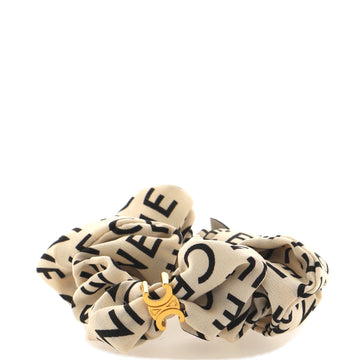 Celine Triomphe Scrunchie Printed Silk with Metal