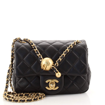 Chanel Pearl Crush Square Flap Bag Quilted Lambskin Mini
