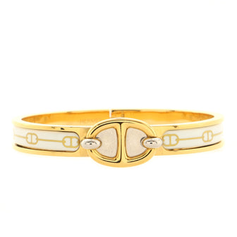 Hermes Mini Clic Chaine d'Ancre Bracelet Metal and Printed Enamel