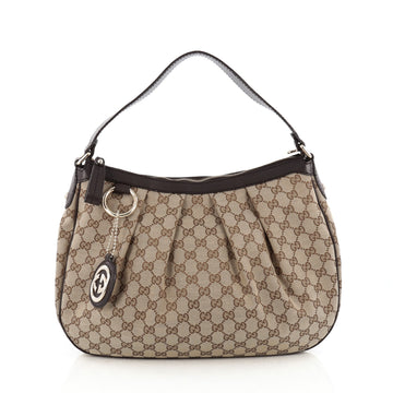 Gucci Sukey Hobo GG Canvas Medium brown