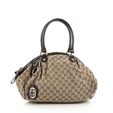 Gucci Sukey Boston Bag GG Canvas brown