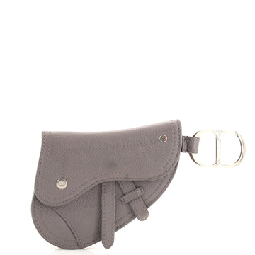 Christian Dior Saddle Bag Key Ring Coin Pouch Leather