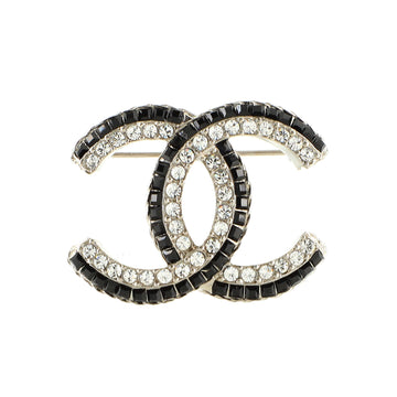 Chanel CC Brooch Metal with Crystals