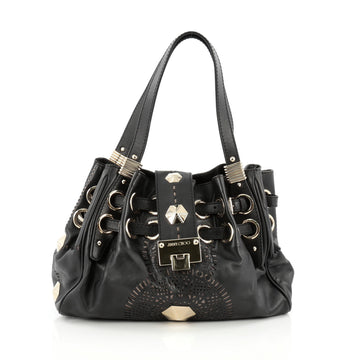 Jimmy Choo Riki Hobo Laser Cut Leather