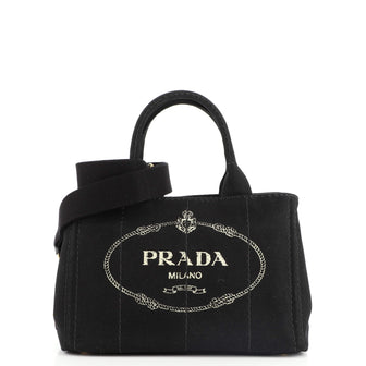 Prada Canapa Convertible Tote Canvas Mini