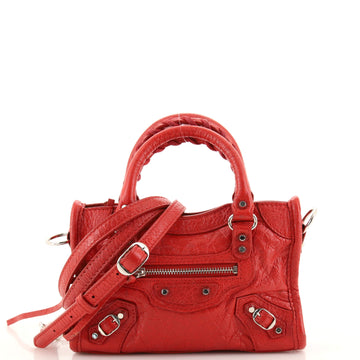 Balenciaga City Classic Studs Bag Leather Nano