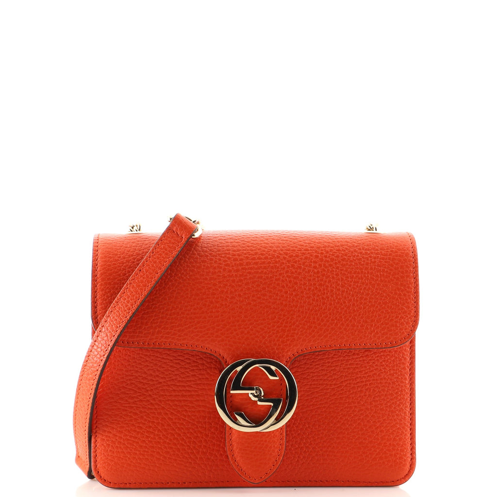 Orange Gucci Leather Messenger Bag - BrandAlley